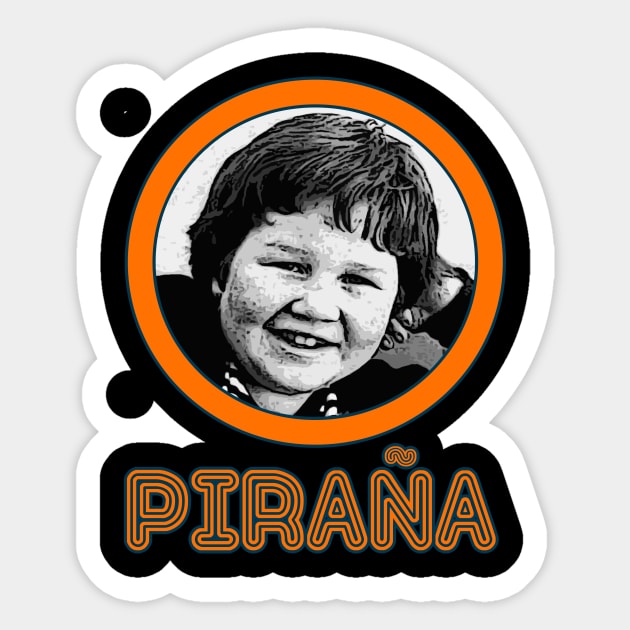 Piraña 80s Sticker by Hater Panda